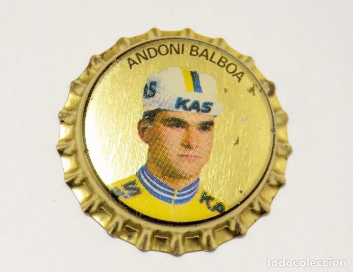 Chapa Corona Kas del ciclista Andoni Balbao